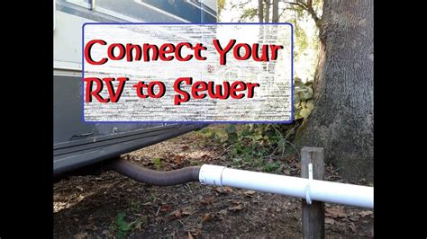 Connect the two hoses together, lug end to bayonet end. . Rv permanent sewer connection